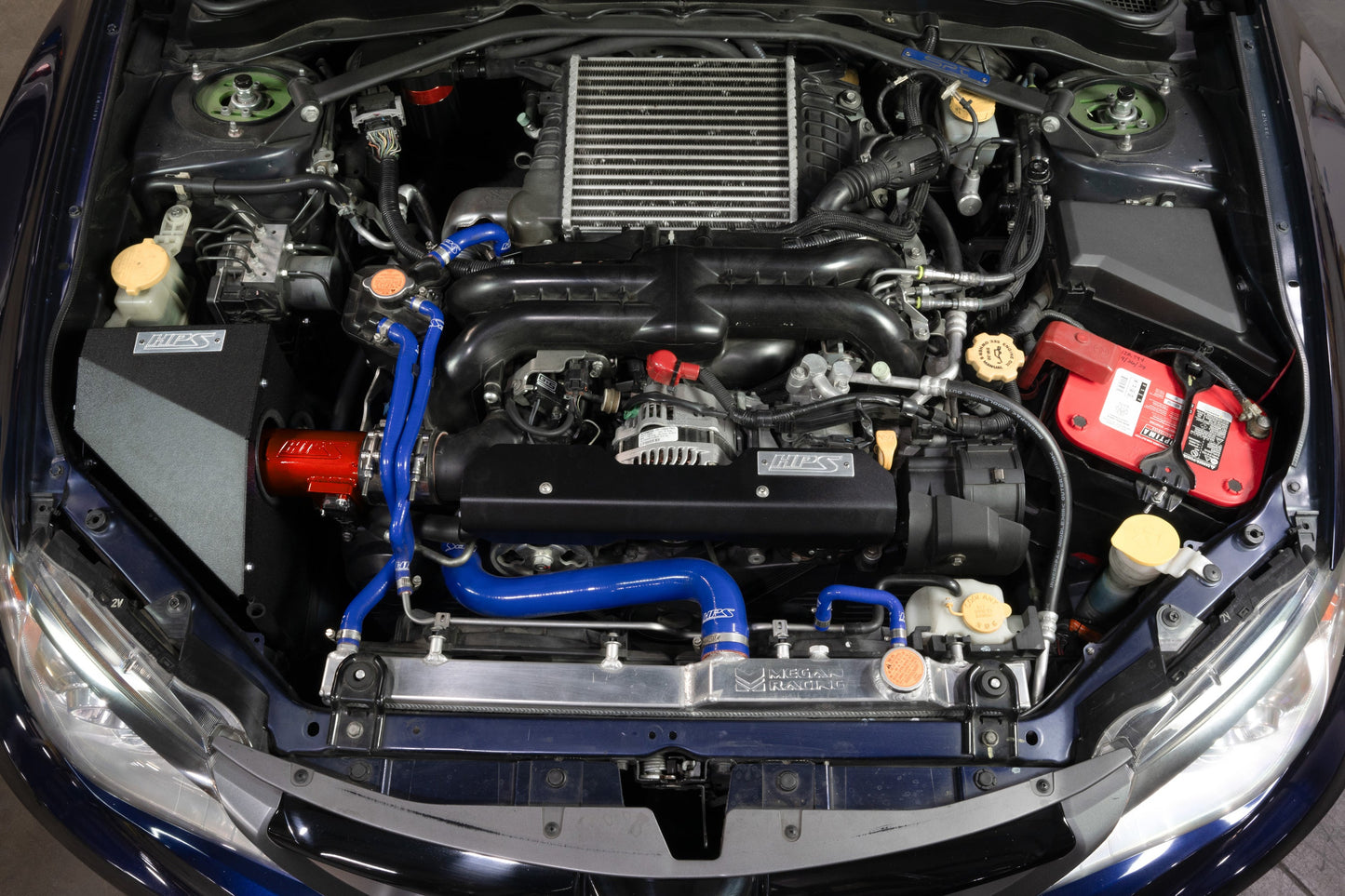 HPS Performance Air Intake Kit with Heat Shield, Red, 08-14 Subaru WRX/ WRX STI/ 09-10 Subaru Impreza 2.5 GT 2.5L Turbo