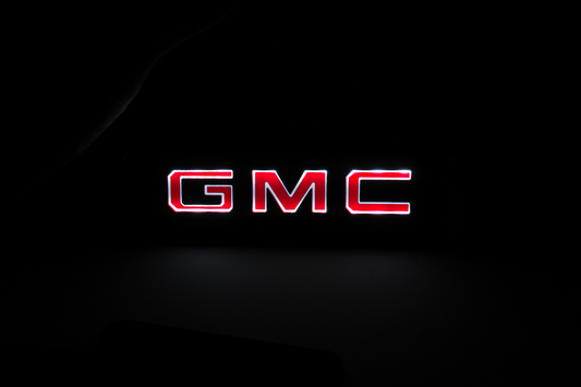 GMC LED Light Car Front Grille Name Badge Illuminated Emblem