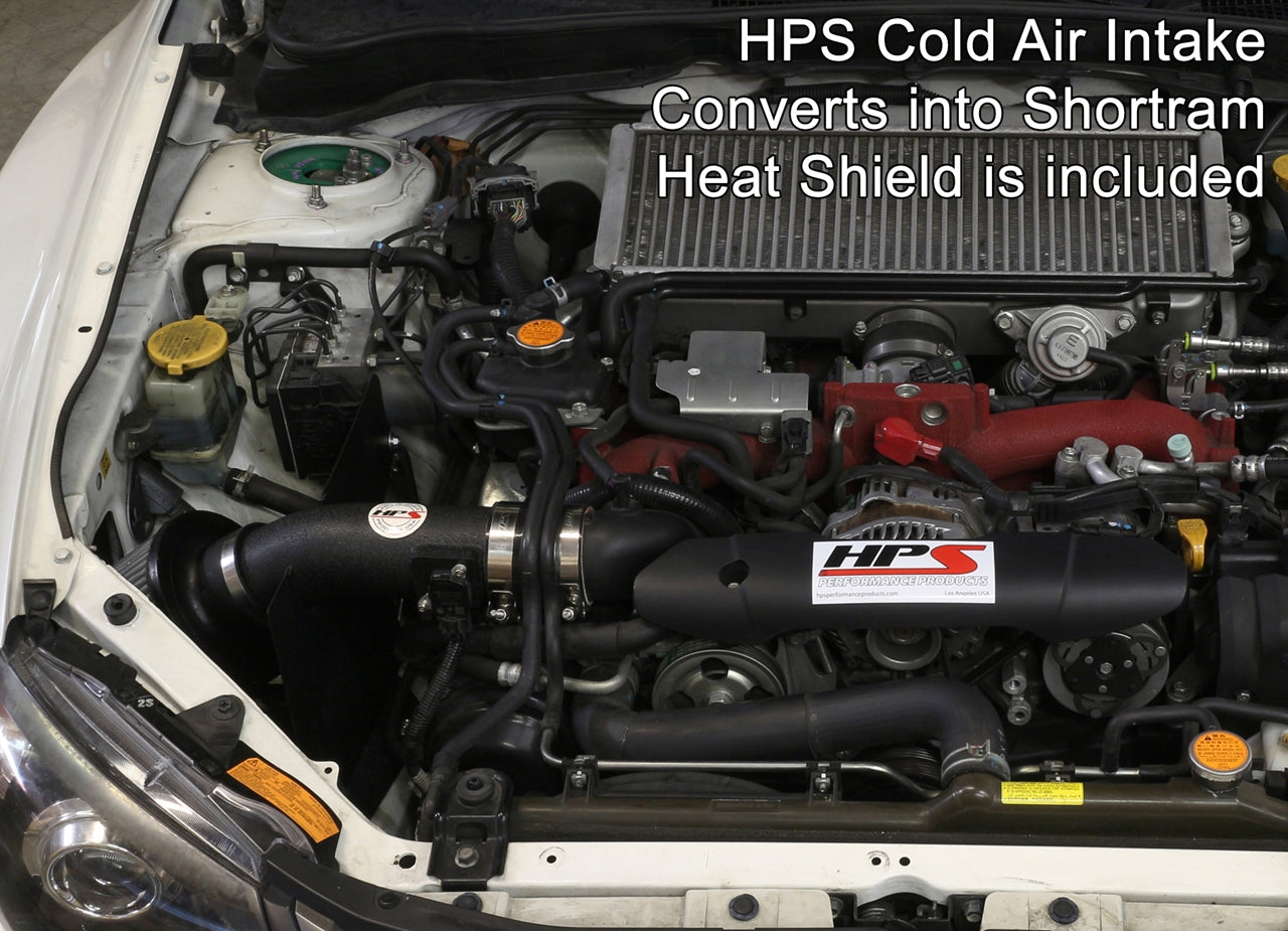 HPS Performance Cold Air Intake Kit, Black, 2008-2014 Subaru WRX/ WRX STI 2.5L Turbo