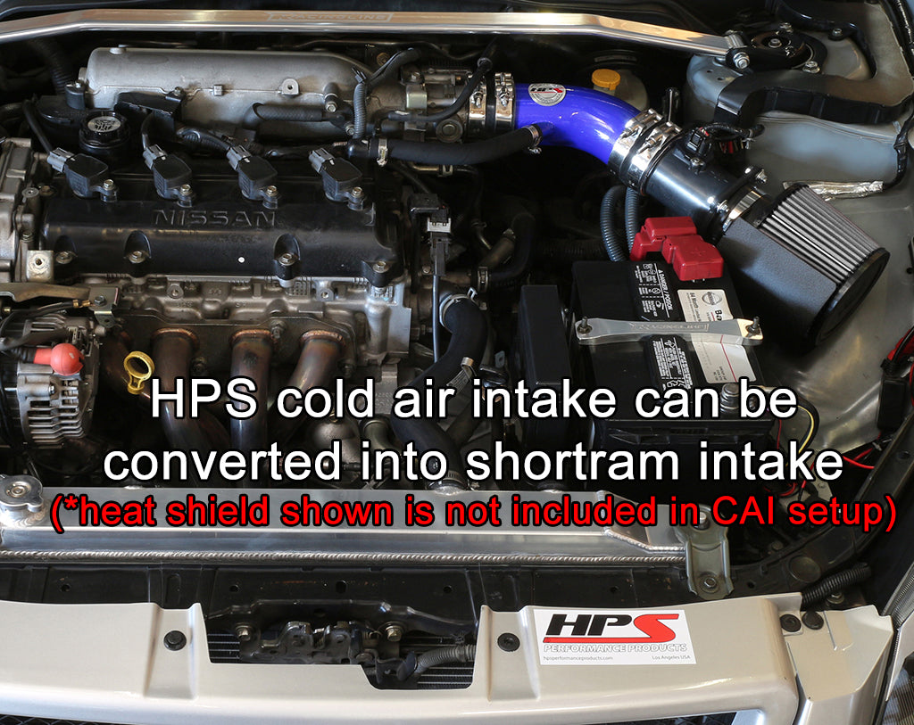 HPS Performance Cold Air Intake Kit, Blue, 2002-2006 Nissan Altima 2.5L 4Cyl