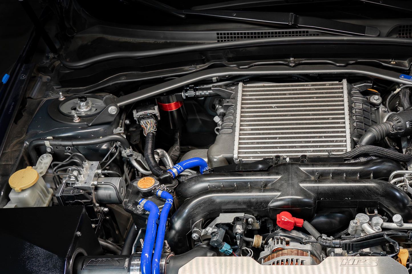 HPS Performance Billet Aluminum Oil Catch Can Kit, 2008-2014 Subaru WRX/ 2.5GT 2.5L Turbo