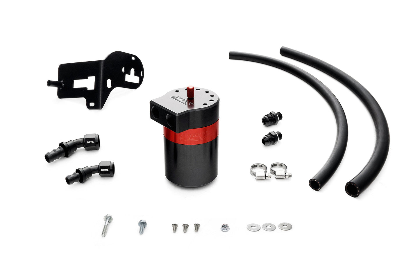 HPS Performance Billet Aluminum Oil Catch Can Kit, 2015-2021 Subaru WRX 2.0L Turbo
