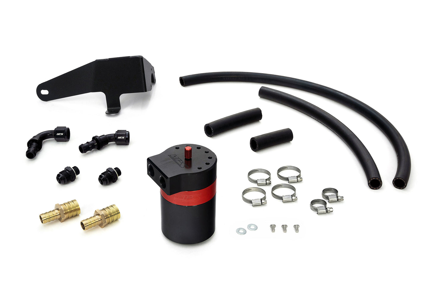 HPS Performance Billet Aluminum Oil Catch Can Kit, 2022-2024 Subaru WRX 2.4L Turbo