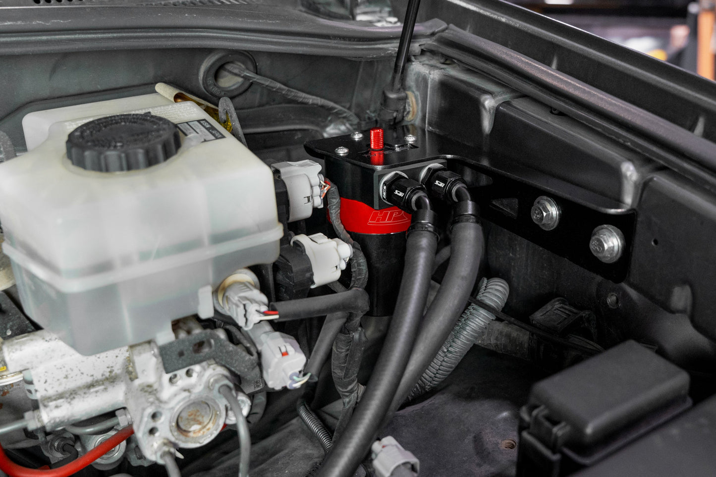 HPS Performance Billet Aluminum Oil Catch Can Kit, 2003-2009 Toyota 4Runner 4.7L V8