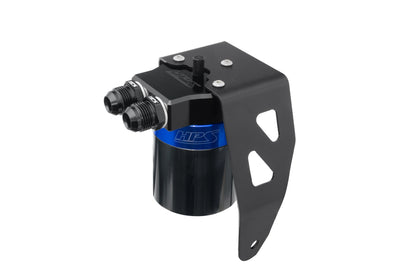 HPS Performance Black/Blue 147ML Oil Catch Can w/Mount Bracket For 24-26 Toyota Land Cruiser J250 / Tacoma N400 2.4L Turbo