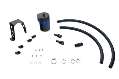 HPS Performance Black/Blue 147ML Oil Catch Can w/Mount Bracket For 24-26 Toyota Land Cruiser J250 / Tacoma N400 2.4L Turbo