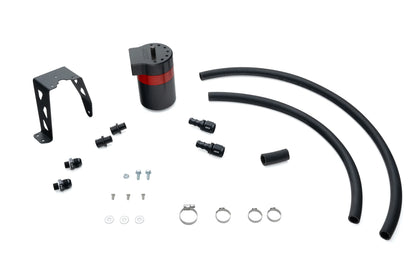 HPS Performance Black/Red 147ML Oil Catch Can w/Mount Bracket For 24-26 Toyota Land Cruiser J250 / Tacoma N400 2.4L Turbo