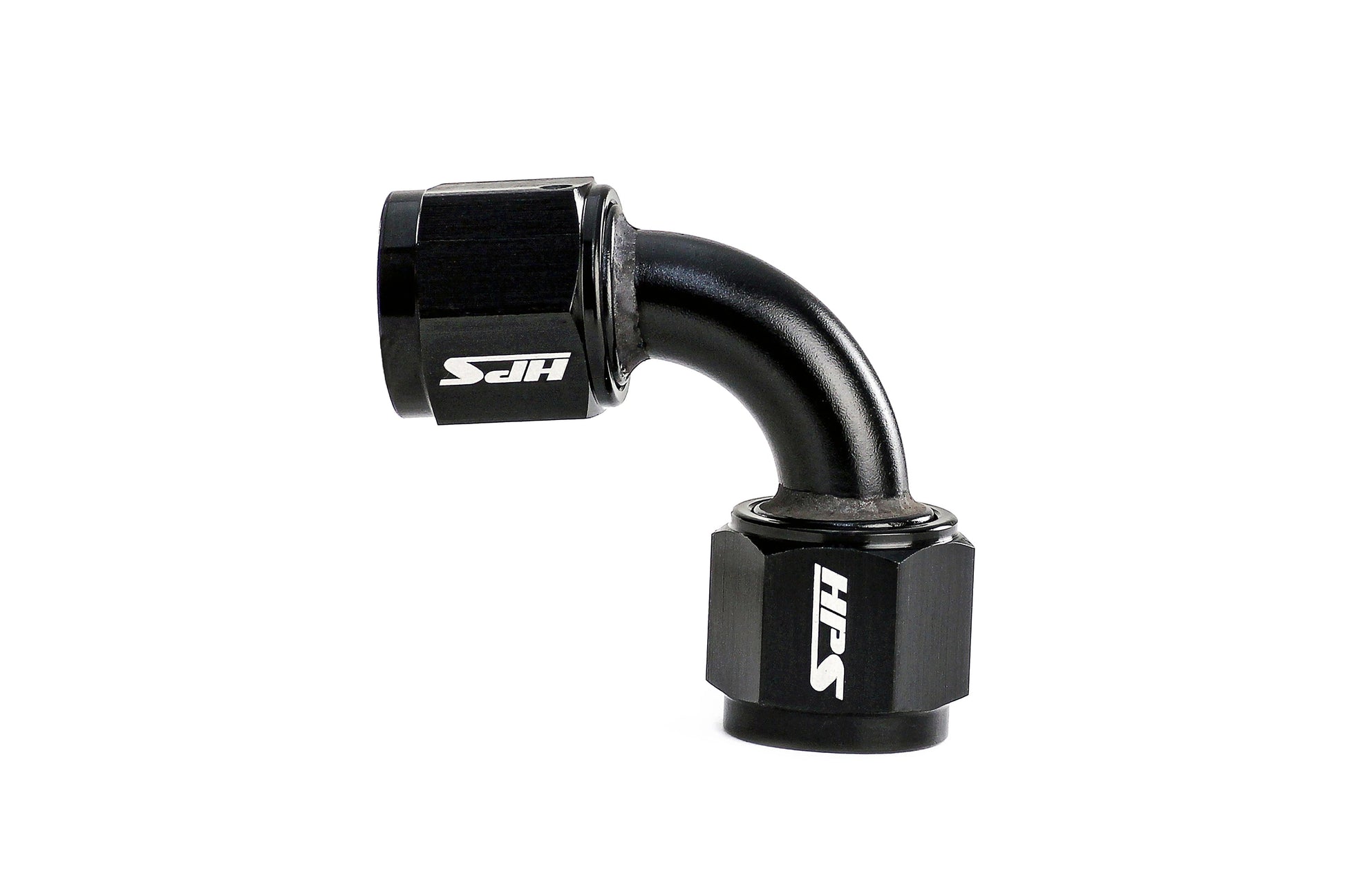 HPS Performance 90 Degree AN -8 Female to Female Swivel Coupling Adapter Aluminum Black