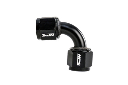 HPS Performance 90 Degree AN -8 Female to Female Swivel Coupling Adapter Aluminum Black