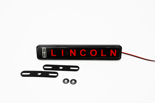 Lincoln LED Light Car Front Grille Name Badge Illuminated Emblem