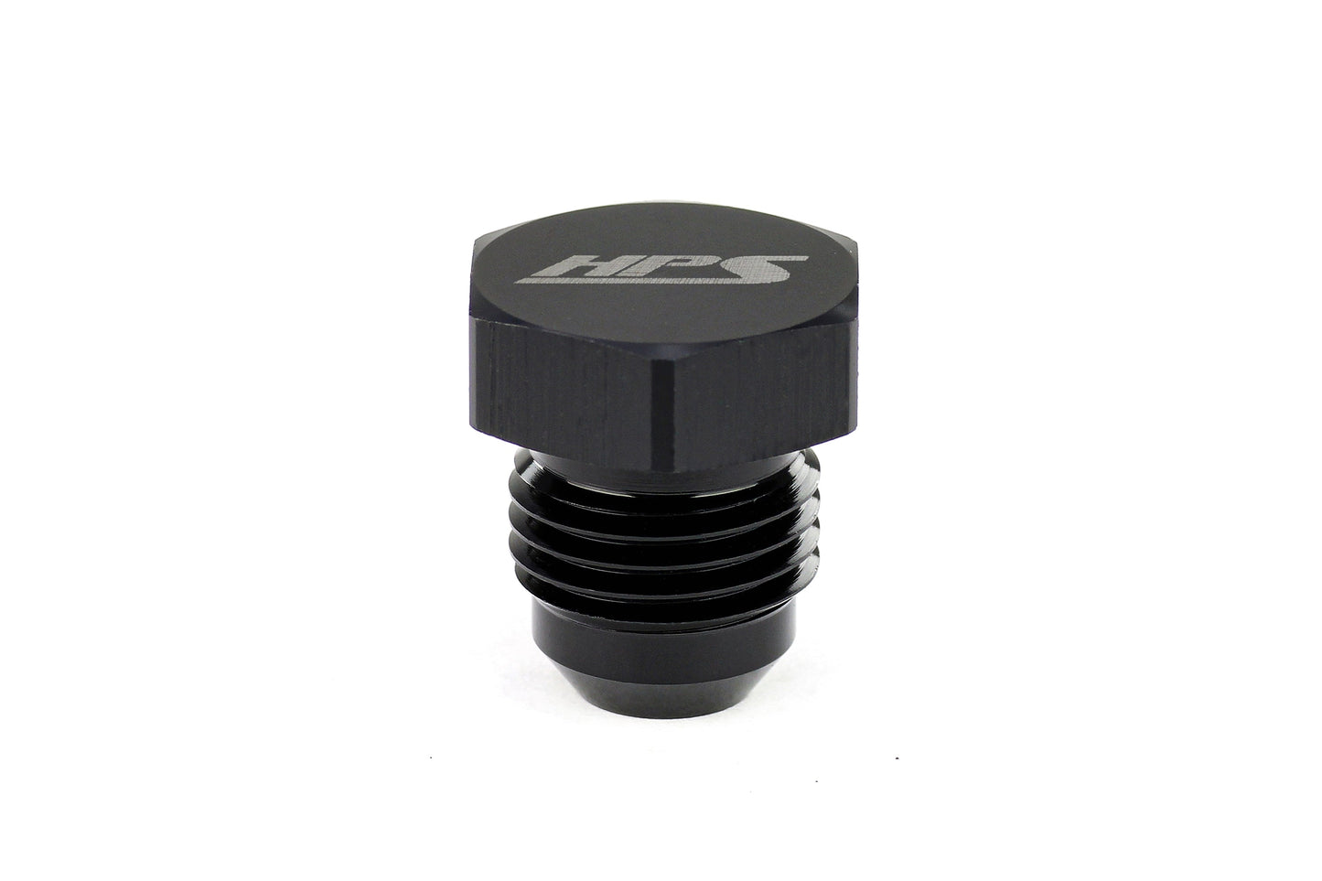 HPS Performance -3 AN Fittings Plug, AN Male 37 Degree Flare, Aluminum, Black