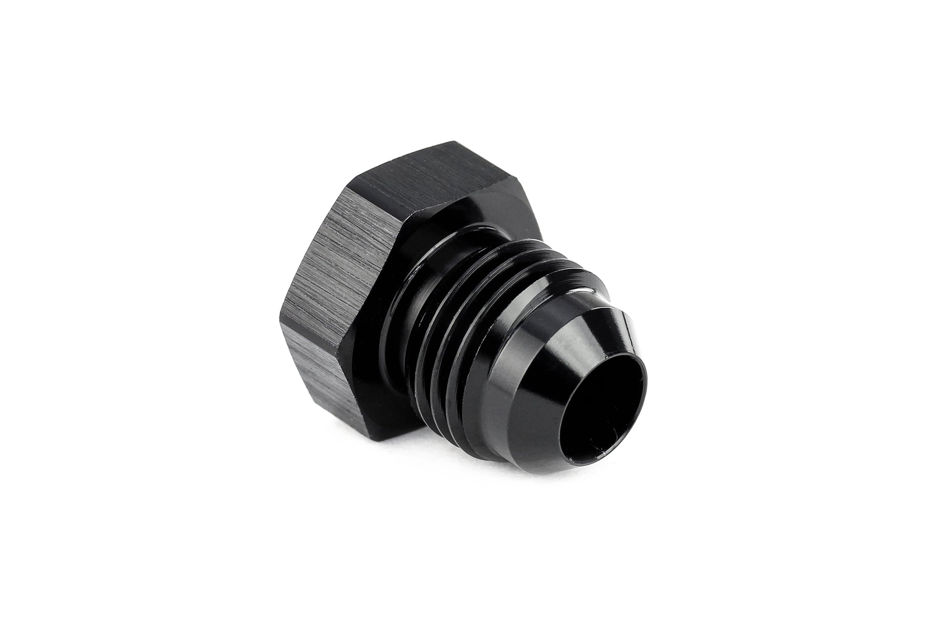 HPS Performance -4 AN Fittings Plug AN Male 37 Degree Flare Aluminum Black