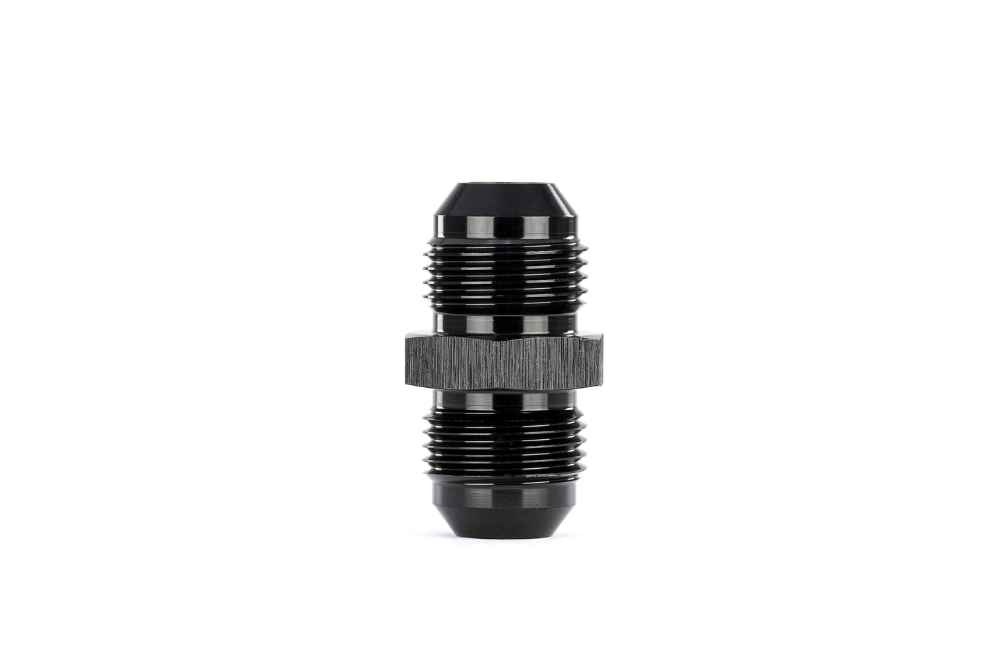 HPS Performance Straight -12 AN Male to Male Union Adapter, Aluminum, Black