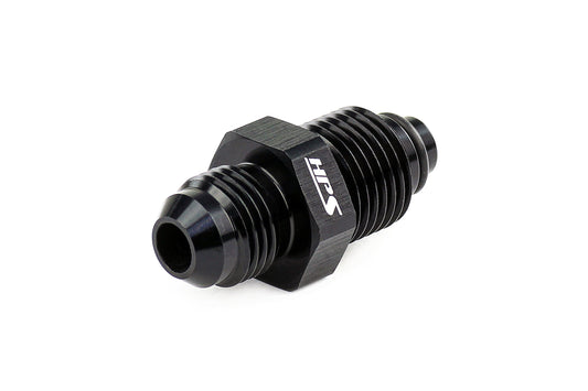 HPS Performance AN -6 to M18 x 1.5 Male to Metric Thread Male O-Ring Tip Adapter, Aluminum, Black