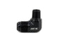 HPS Performance 90 Degree AN Flare -4 to 1/4 inch NPT Adapter Aluminum Black