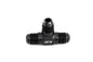 HPS Performance -6 AN Male to Male 3-Way Tee Adapter Aluminum Black