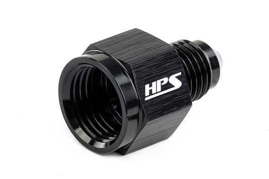 HPS Performance AN -8 Female to AN -4 Male Reducer Adapter Aluminum Black