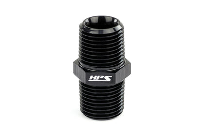 HPS Performance Straight 1/2'' NPT Male to Male Union Coupler Adapter Aluminum Black