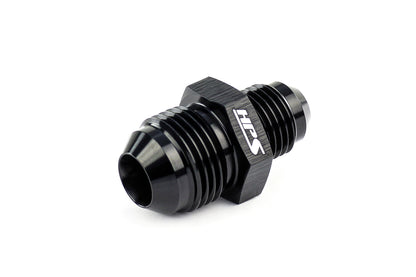 HPS Performance AN -8 to AN -4 Male To Male Reducer Union Coupler Adapter, Aluminum, Black