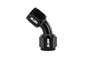 HPS Performance 45 Degree AN -6 Female to Female Swivel Coupling Adapter Aluminum Black