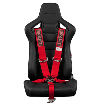 BRAUM Racing Harness (3" - 5 Point - SFi) Cam Lock in Black / Purple / Red / White