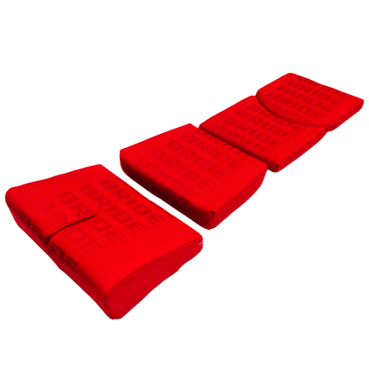 BRIDE Replacement Recliner Seat Cushion Pads – Red Gradation Logo (3-Piece Set)