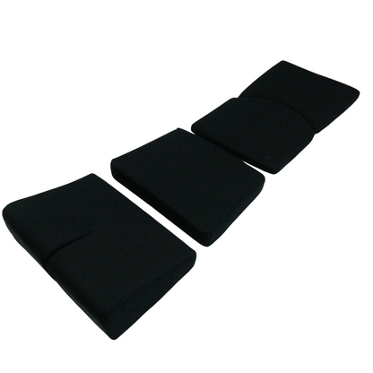 BRIDE Replacement Recliner Seat Cushion Pads – Black (3-Piece Set)