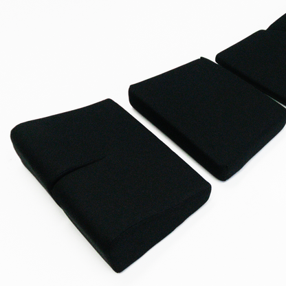 BRIDE Replacement Recliner Seat Cushion Pads – Black (3-Piece Set)