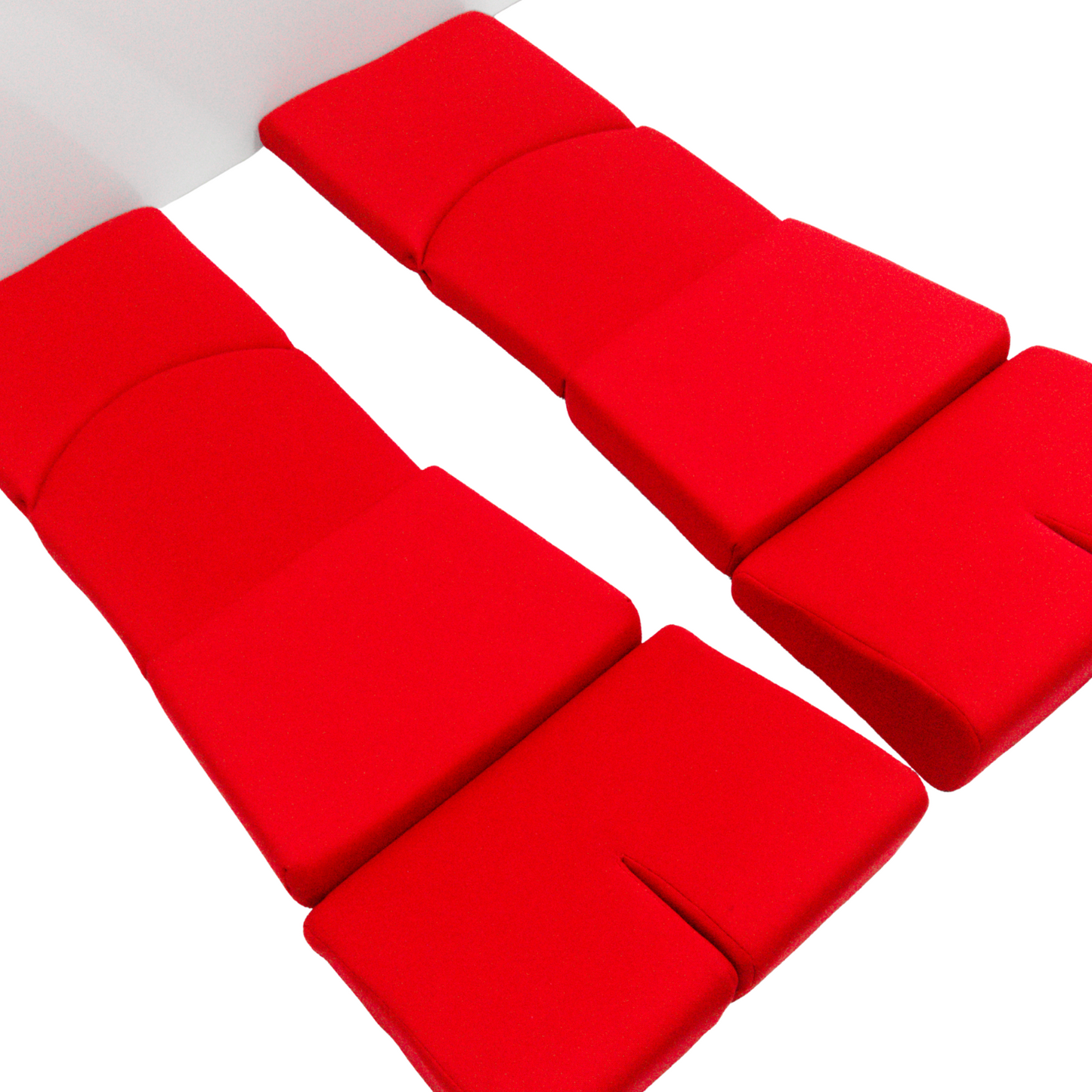 BRIDE Replacement Recliner Seat Cushion Pads – Red (3-Piece Set)
