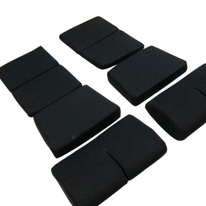 BRIDE Replacement Non-Recliner Fixed Back Seat Cushion Pads – Black (3-Piece Set)