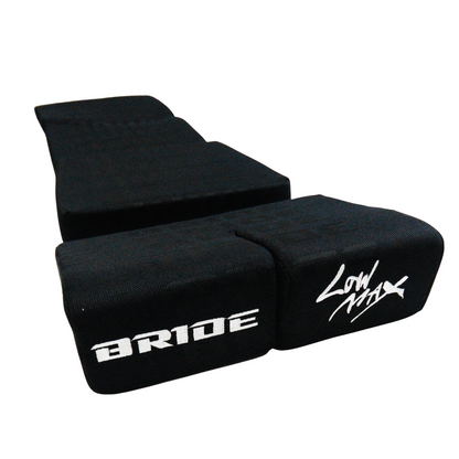BRIDE Replacement Recliner Sea Cushion Pads – Black LOW MAX Gradation Logo (3-Piece Set)