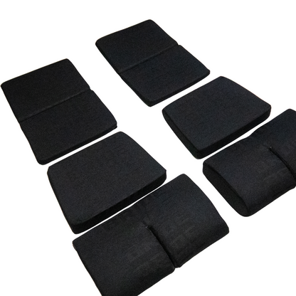 BRIDE Replacement Non-Recliner Fixed Back Seat Cushion Pads – Black Gradation Logo (3-Piece Set)