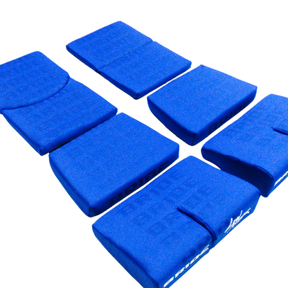 BRIDE Replacement Recliner Sea Cushion Pads – Blue LOW MAX Gradation Logo (3-Piece Set)