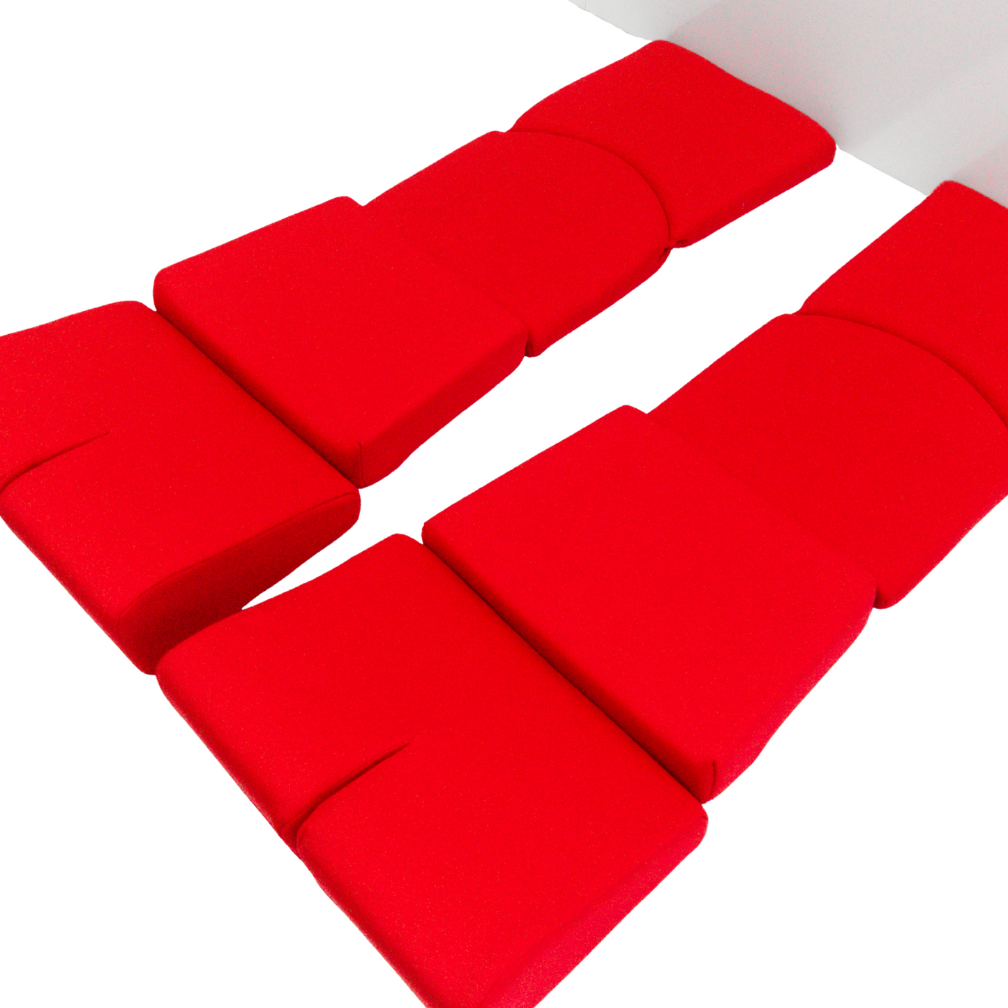 BRIDE Replacement Recliner Seat Cushion Pads – Red (3-Piece Set)