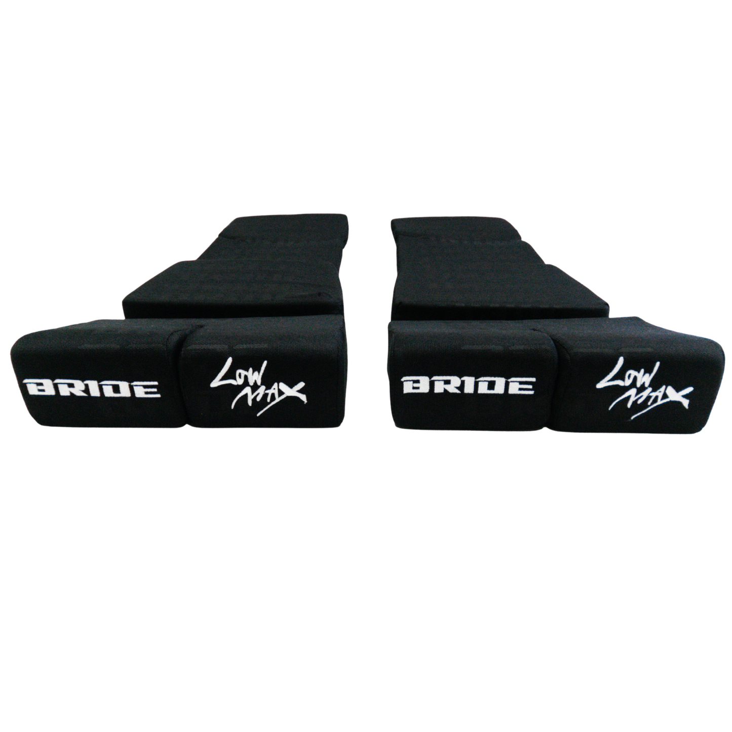 BRIDE Replacement Recliner Sea Cushion Pads – Black LOW MAX Gradation Logo (3-Piece Set)