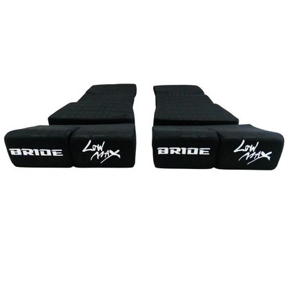 BRIDE Replacement Recliner Sea Cushion Pads – Black LOW MAX Gradation Logo (3-Piece Set)