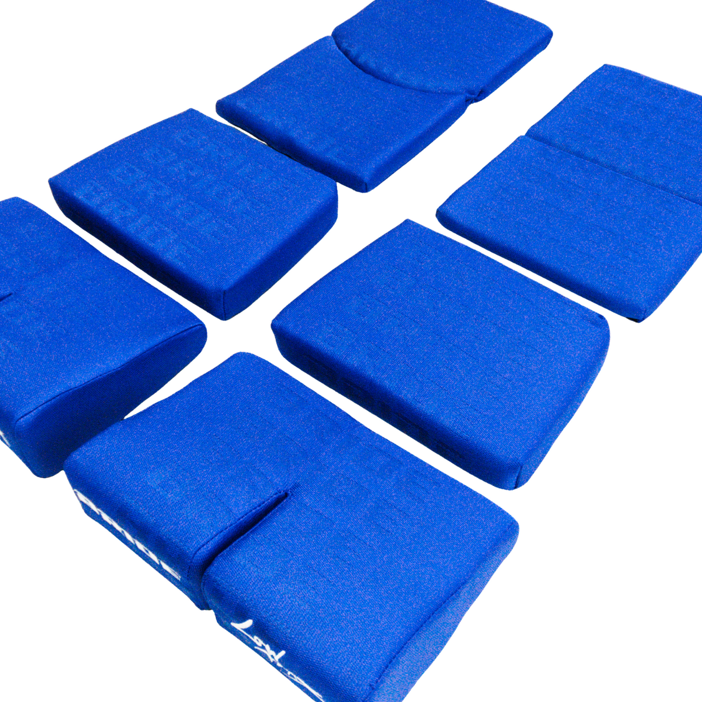 BRIDE Replacement Recliner Sea Cushion Pads – Blue LOW MAX Gradation Logo (3-Piece Set)