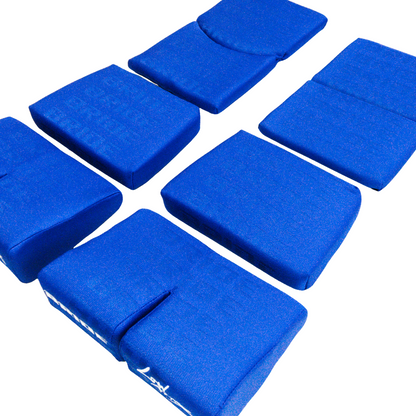 BRIDE Replacement Recliner Sea Cushion Pads – Blue LOW MAX Gradation Logo (3-Piece Set)