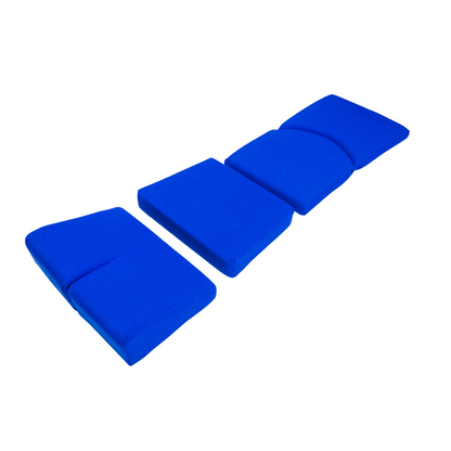BRIDE Replacement Non-Recliner Fixed Back Seat Cushion Pads – Blue (3-Piece Set)