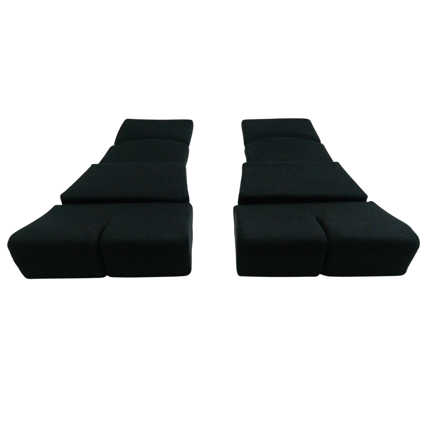 BRIDE Replacement Recliner Seat Cushion Pads – Black (3-Piece Set)