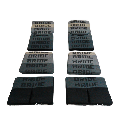 BRIDE Replacement Recliner Sea Cushion Pads – Gray LOW MAX Gradation Logo (3-Piece Set)
