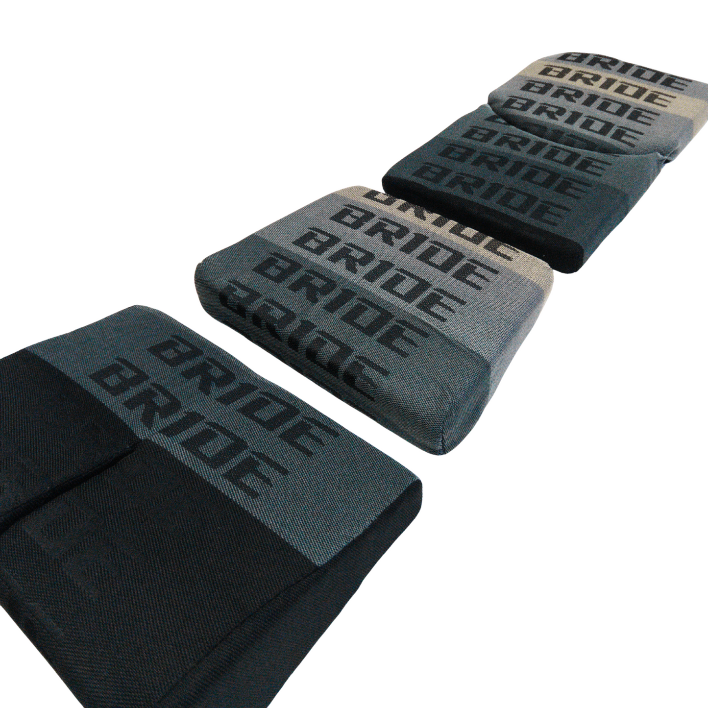 BRIDE Replacement Recliner Seat Cushion Pads – Gray Gradation Logo (3-Piece Set)