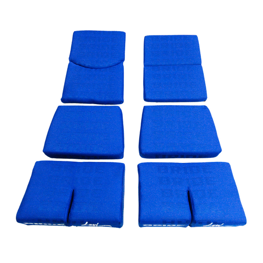 BRIDE Replacement Recliner Sea Cushion Pads – Blue LOW MAX Gradation Logo (3-Piece Set)
