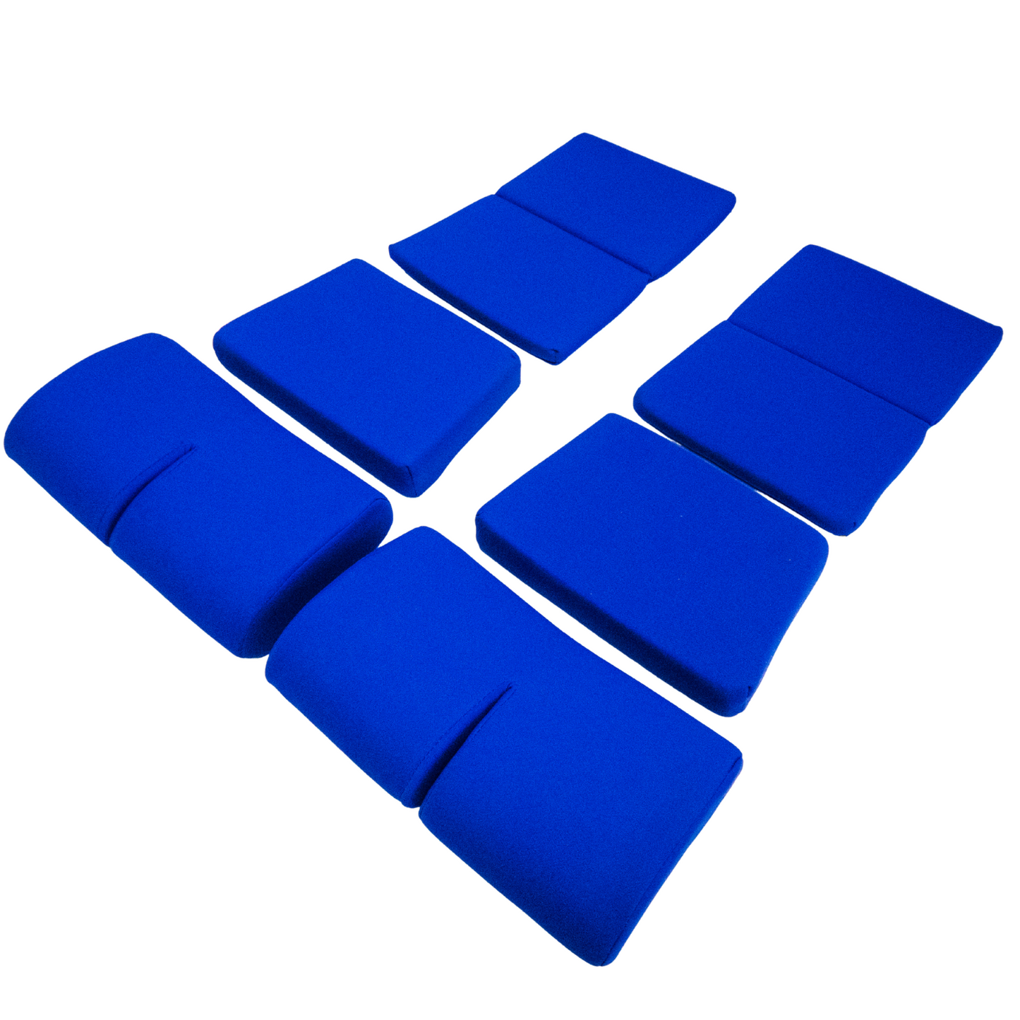 BRIDE Replacement Non-Recliner Fixed Back Seat Cushion Pads – Blue (3-Piece Set)