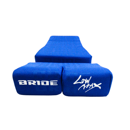 BRIDE Replacement Recliner Sea Cushion Pads – Blue LOW MAX Gradation Logo (3-Piece Set)