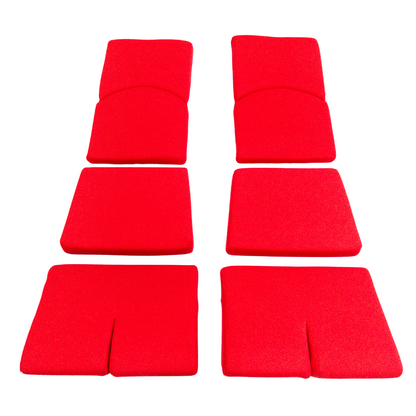 BRIDE Replacement Recliner Seat Cushion Pads – Red (3-Piece Set)