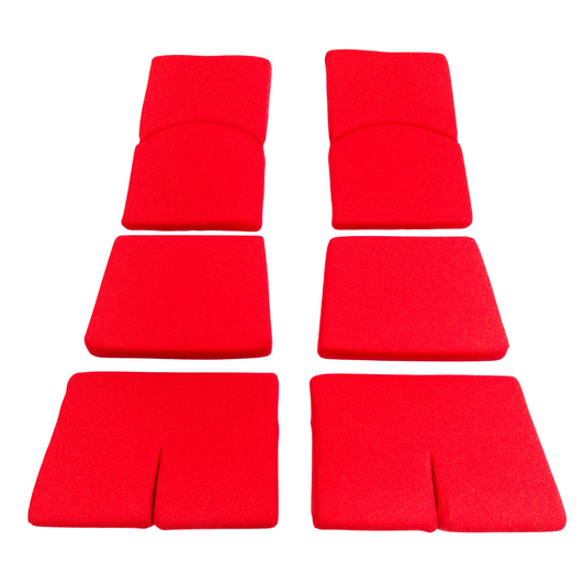 BRIDE Replacement Recliner Seat Cushion Pads – Red (3-Piece Set)
