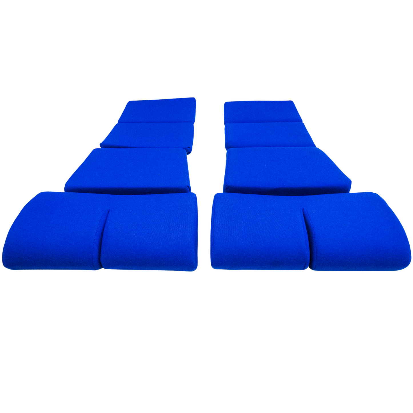 BRIDE Replacement Non-Recliner Fixed Back Seat Cushion Pads – Blue (3-Piece Set)