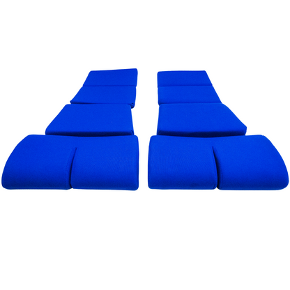 BRIDE Replacement Non-Recliner Fixed Back Seat Cushion Pads – Blue (3-Piece Set)