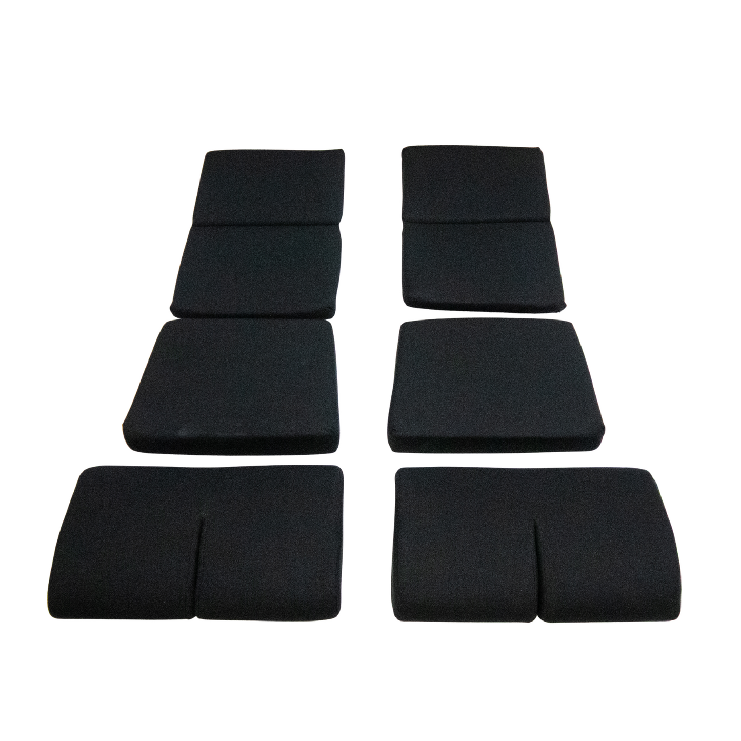BRIDE Replacement Non-Recliner Fixed Back Seat Cushion Pads – Black (3-Piece Set)